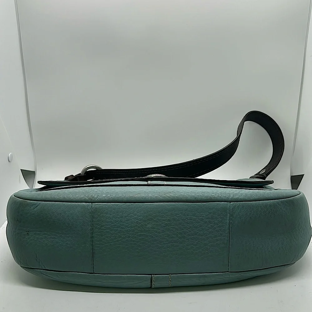 Coach Robin’s Egg Light Blue Pebbled Leather Hobo Bag Purse 🌸🌸 - Picture 6 of 13